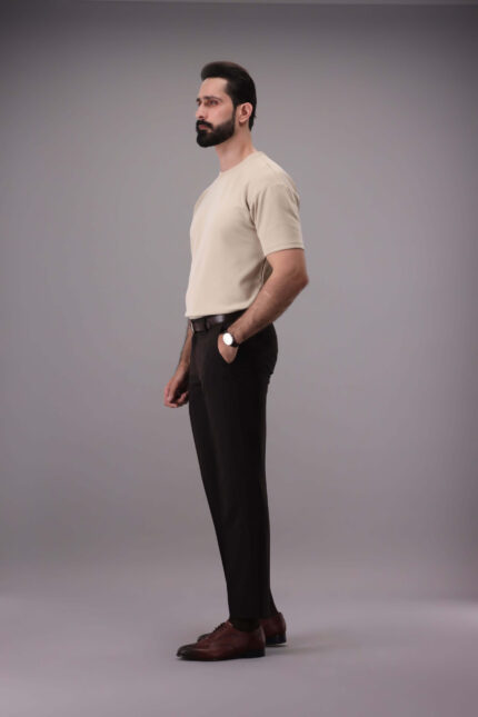 Beige Crew Neck T-Shirt