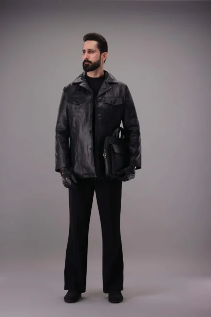 Black Leather Coat
