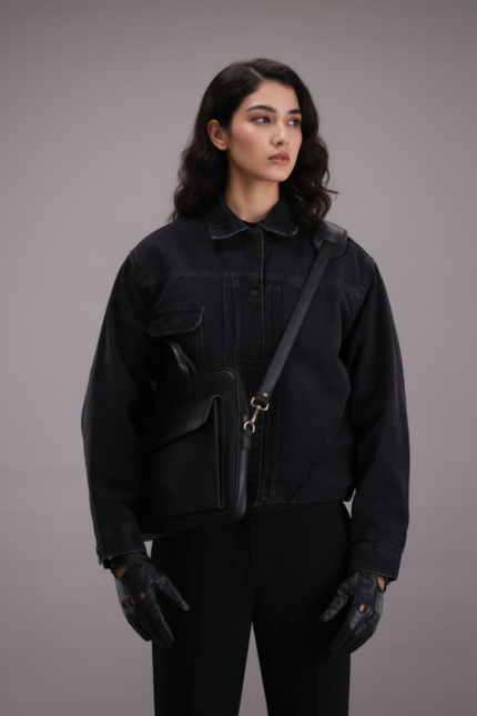 Crop Box-fit Demin Jacket